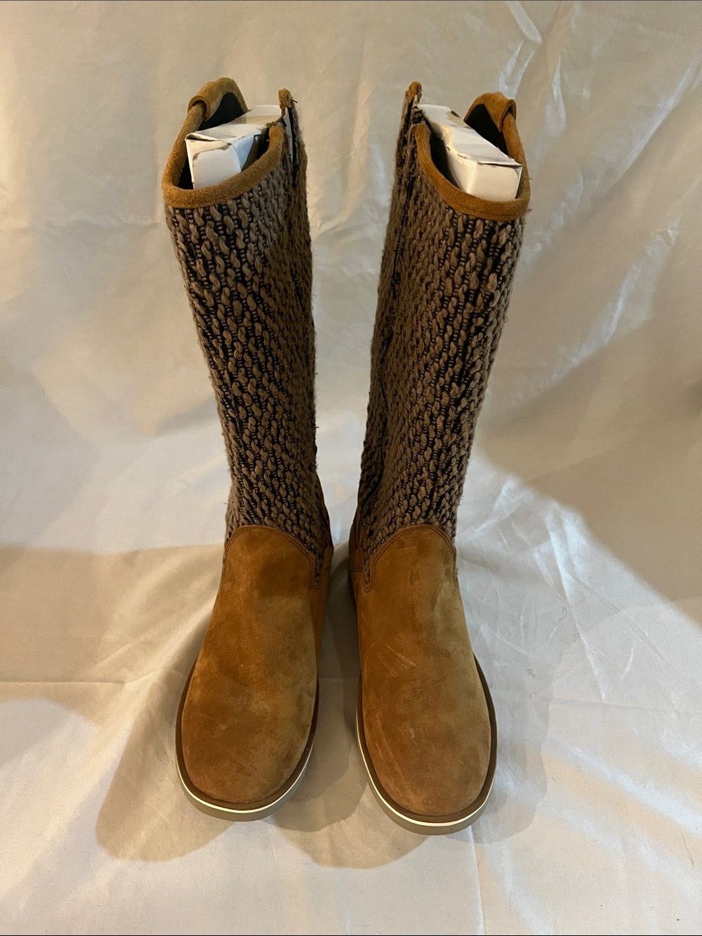 Cushe Women's Knit-Shaft Suede Tall Boots - Brown